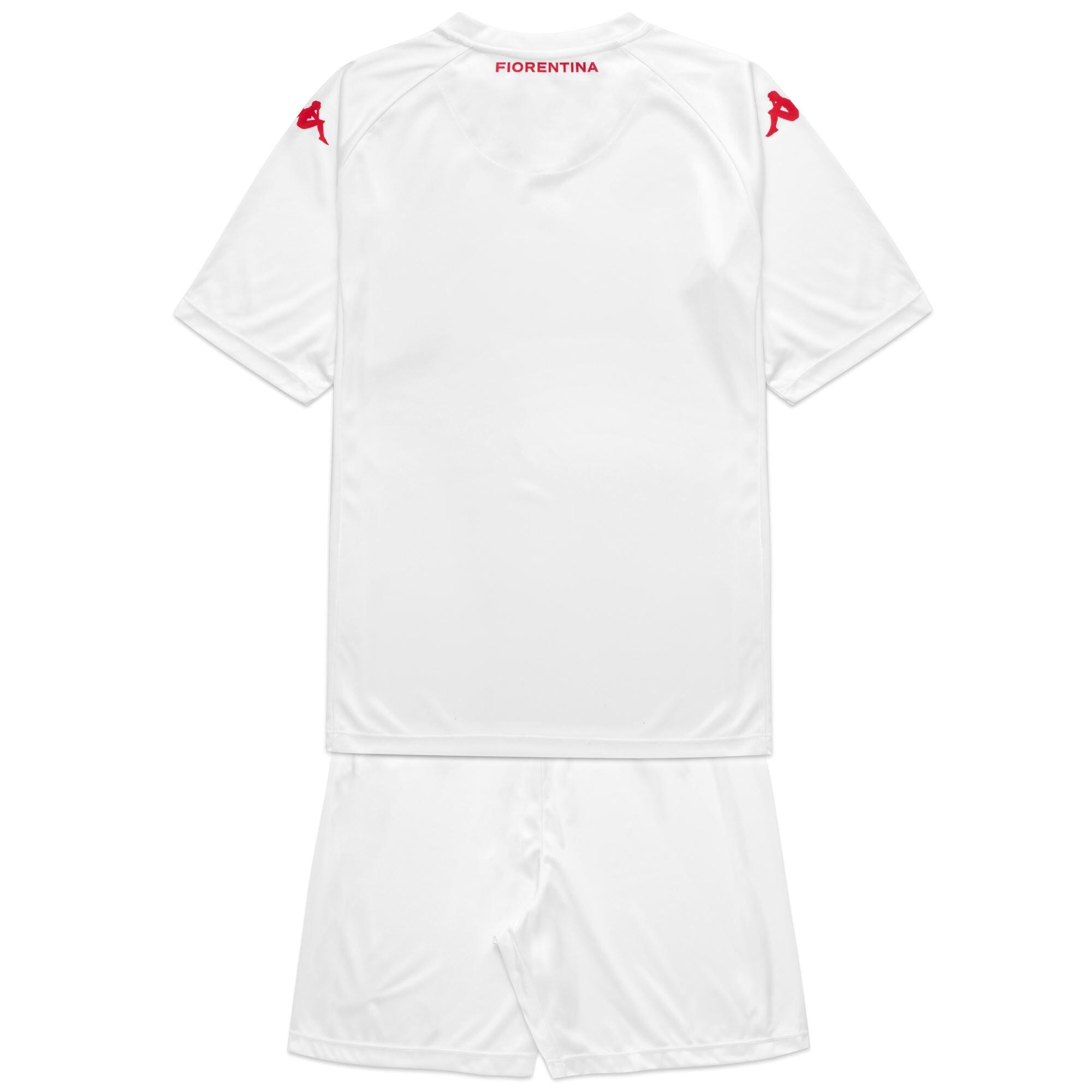 Completo T-Shirt Pantaloncino ACF Fiorentina da Bambino in Poliestere Bianco 2/6