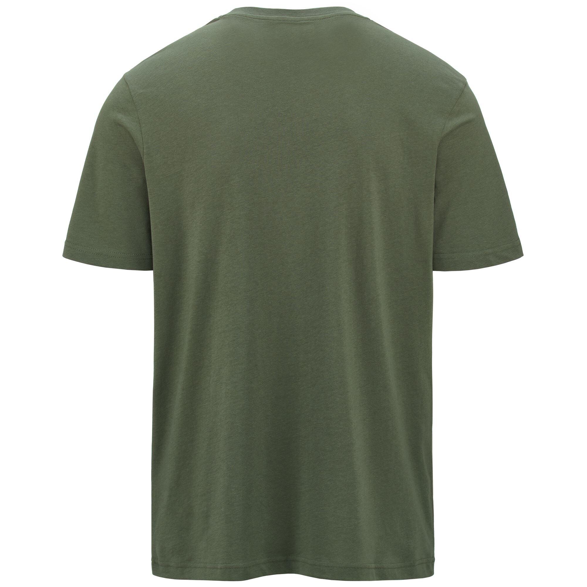 T-shirt da uomo in cotone verde da sportivo 3/5