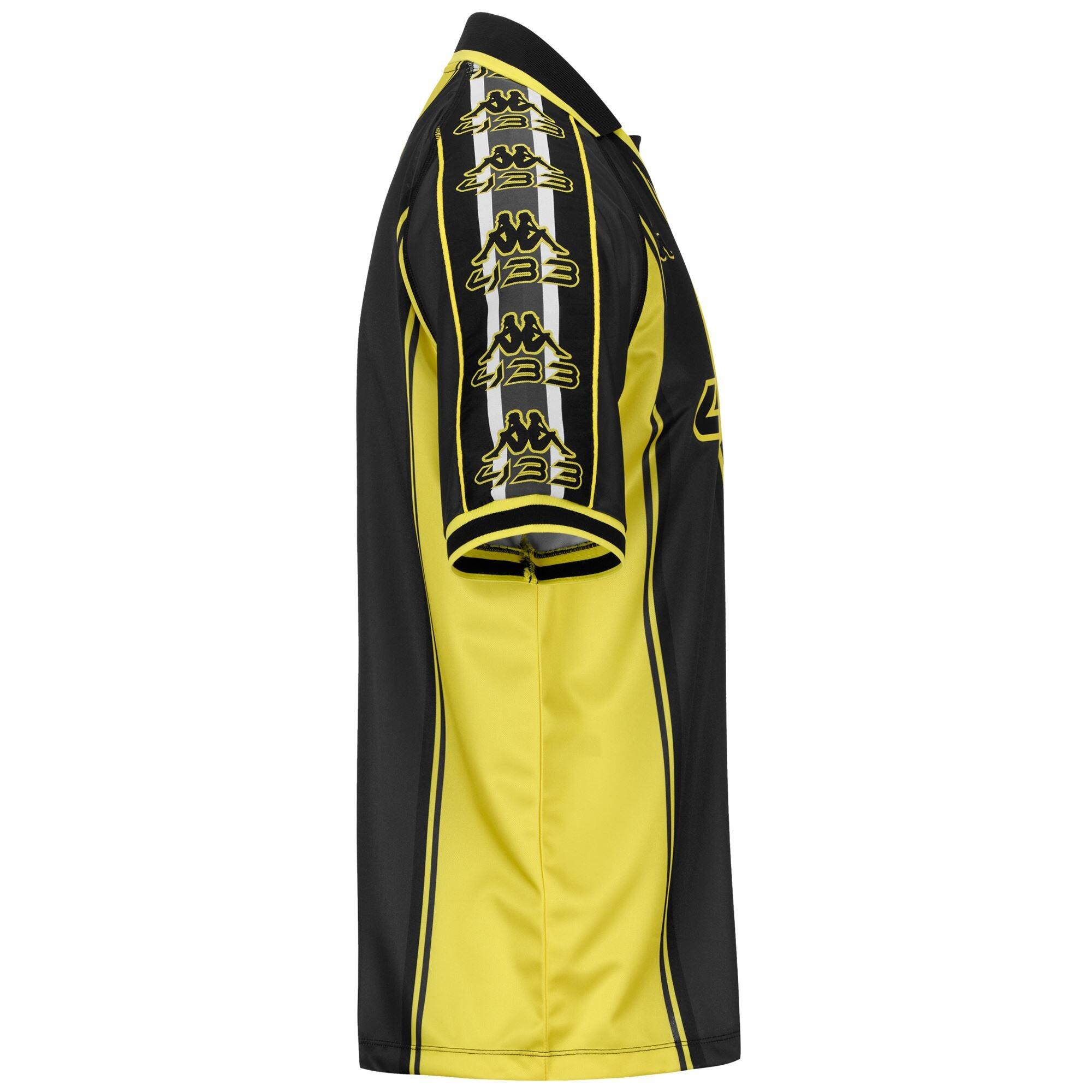 T-shirt da uomo in poliestere giallo da calcio 2/5