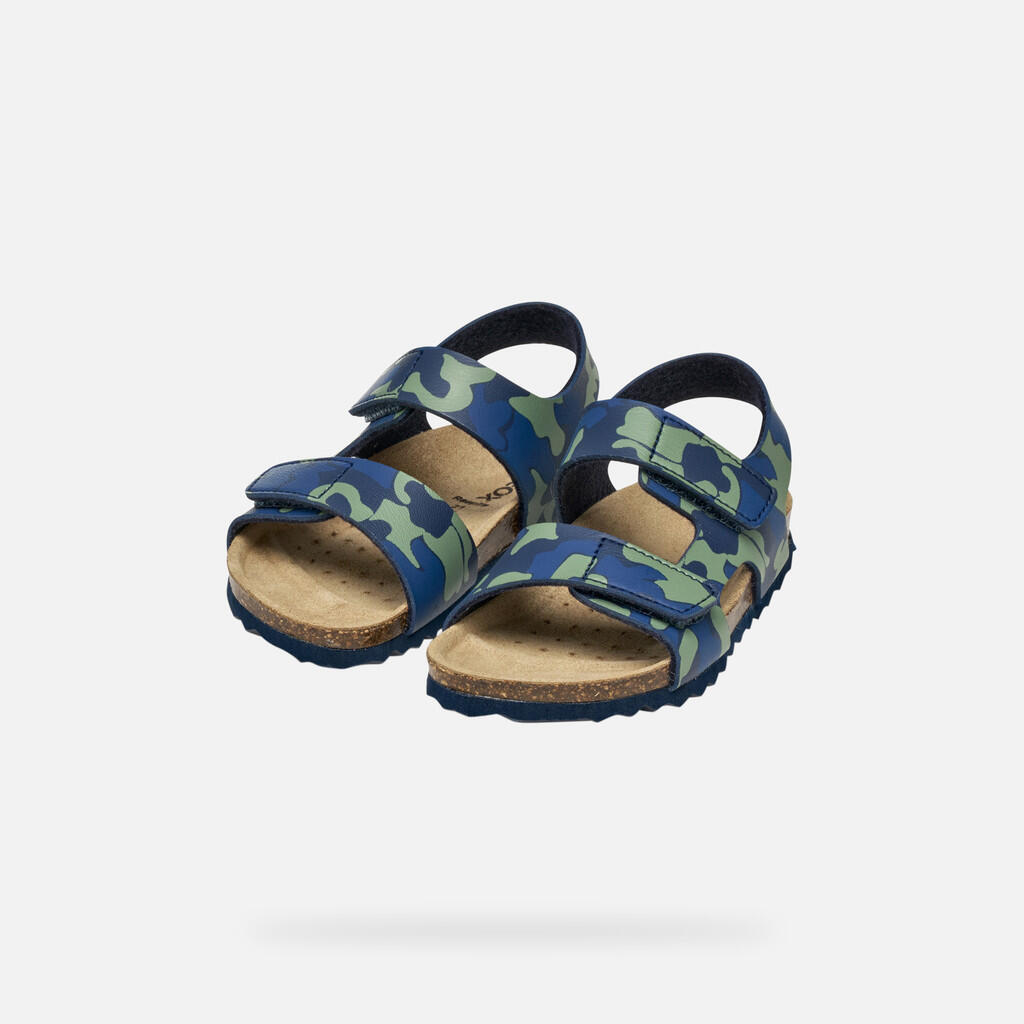 Sandales Bébé Garçon B SANDAL CHALKI BOY Bleu Marine/Bleu Ciel Foncé 3/7