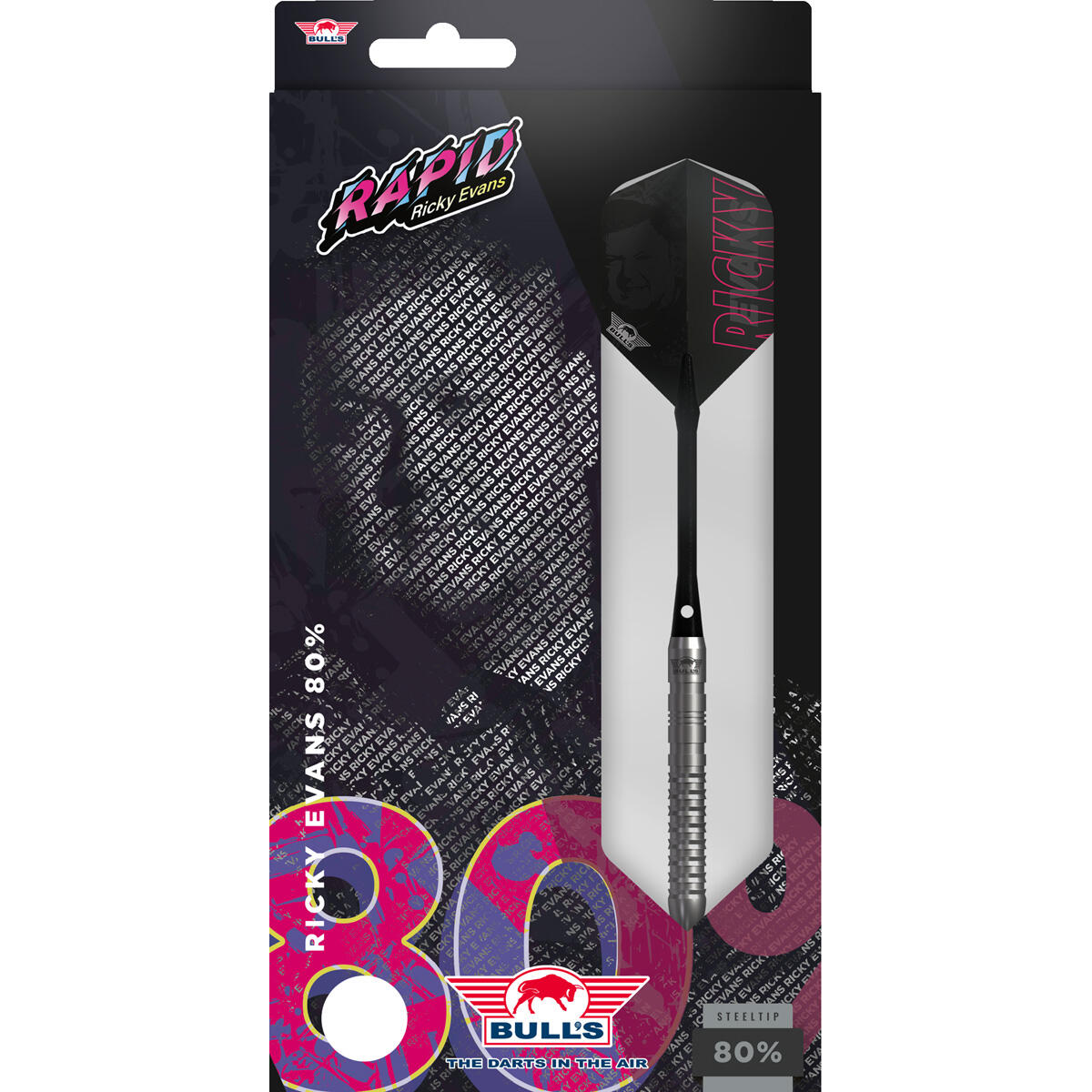 Bull's Ricky Evans 80% E2 Steeltip Darts 7/7