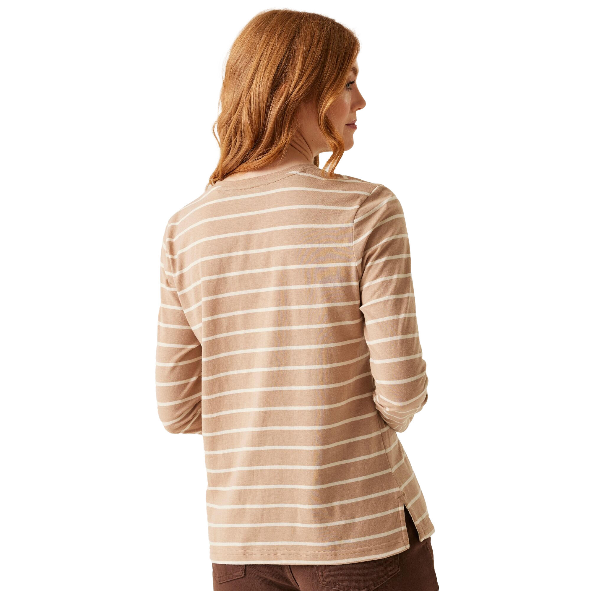Tshirt Manches Longues Motif/style À Rayures FEDERICA Femme (Taupe / Vanille 3/5