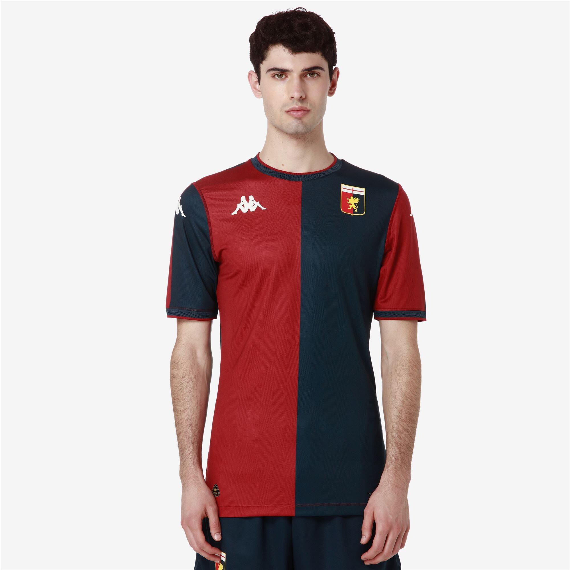 T-shirt da uomo in poliestere riciclato rosso da calcio 5/7