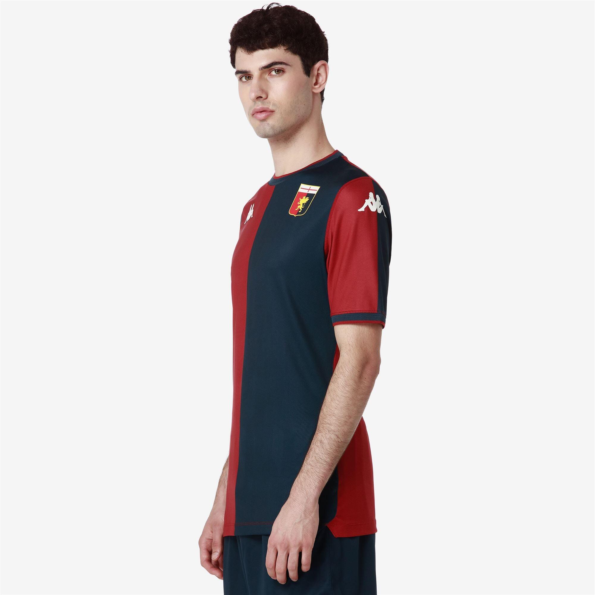 T-shirt da uomo in poliestere riciclato rosso da calcio 6/7