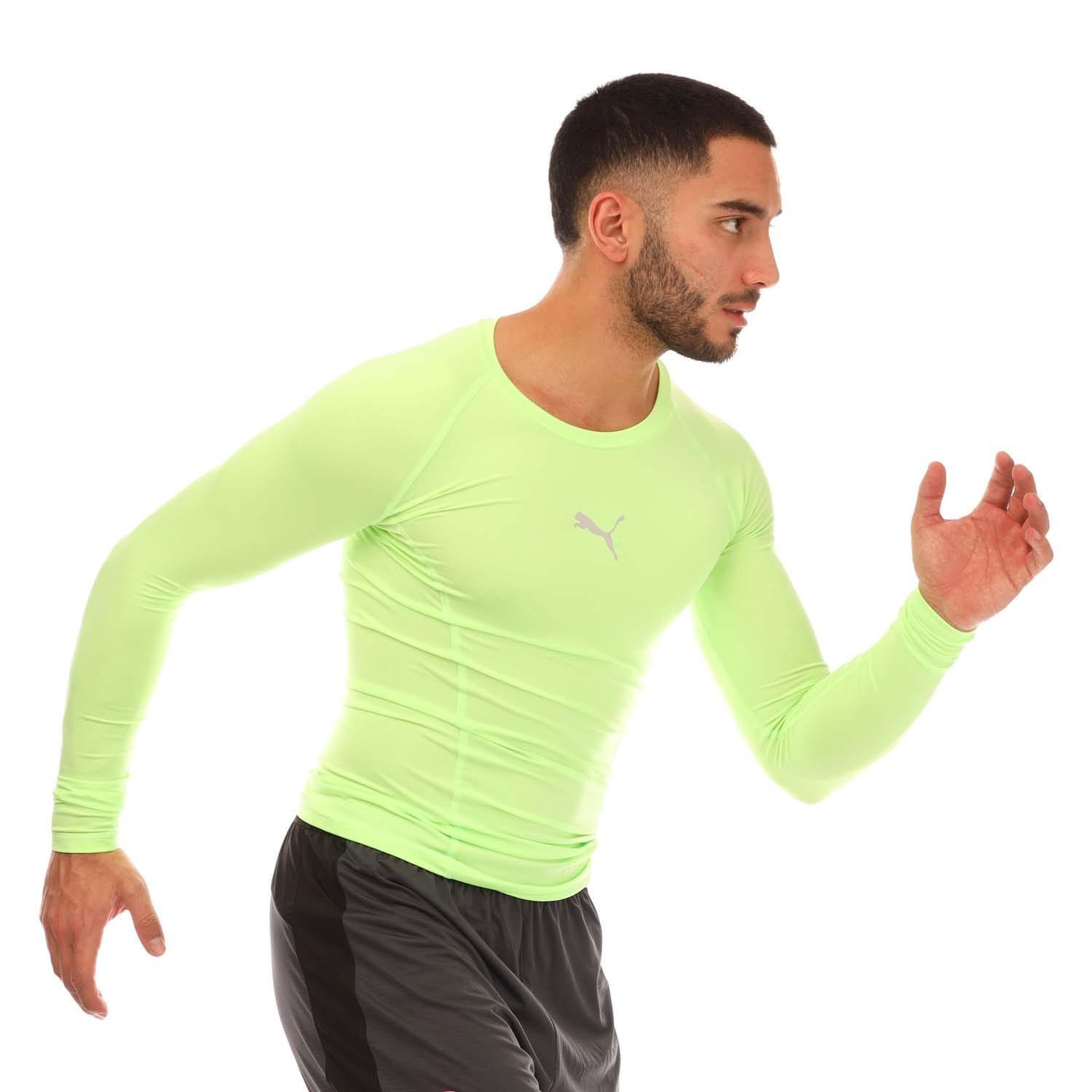 Maglietta Di Base Manica Lunga Uomo Puma Liga Lime 4/4