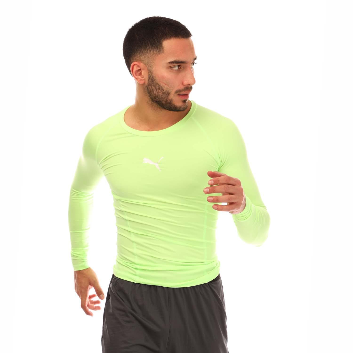 PUMA Maglietta Di Base Manica Lunga Uomo Puma Liga Lime