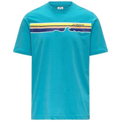 T-shirt da uomo in cotone verde da sportivo