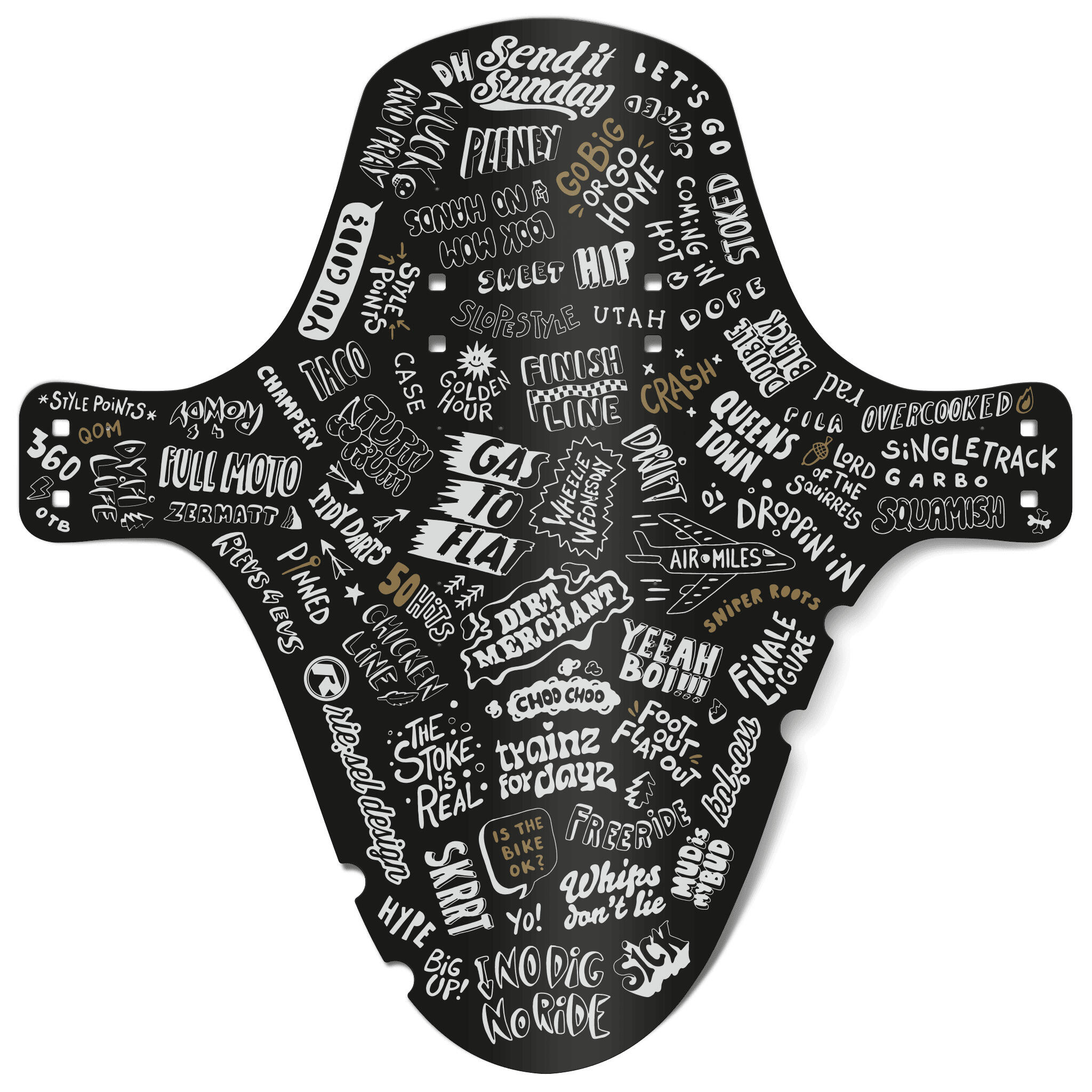 Riesel Design - Garde-boues Avant Riesel Design Kol:oss - Garde-boue - Blanc|jaune|noir - Taille Unique - Decathlon