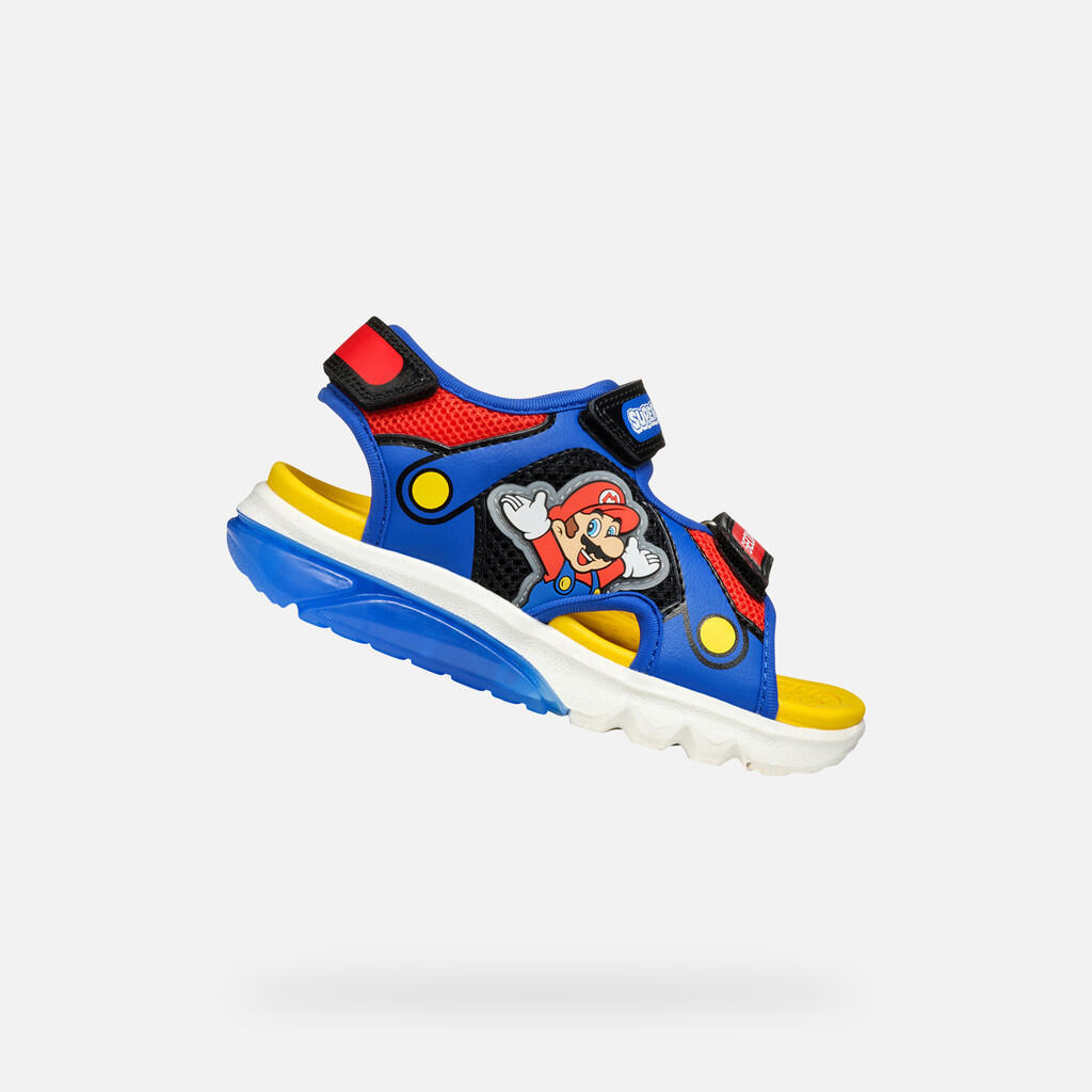 Geox - Garçon Sandal Ciberdron Junior Bleu Roi/rouge - Sandales - Bleu|rouge - 32 - Decathlon