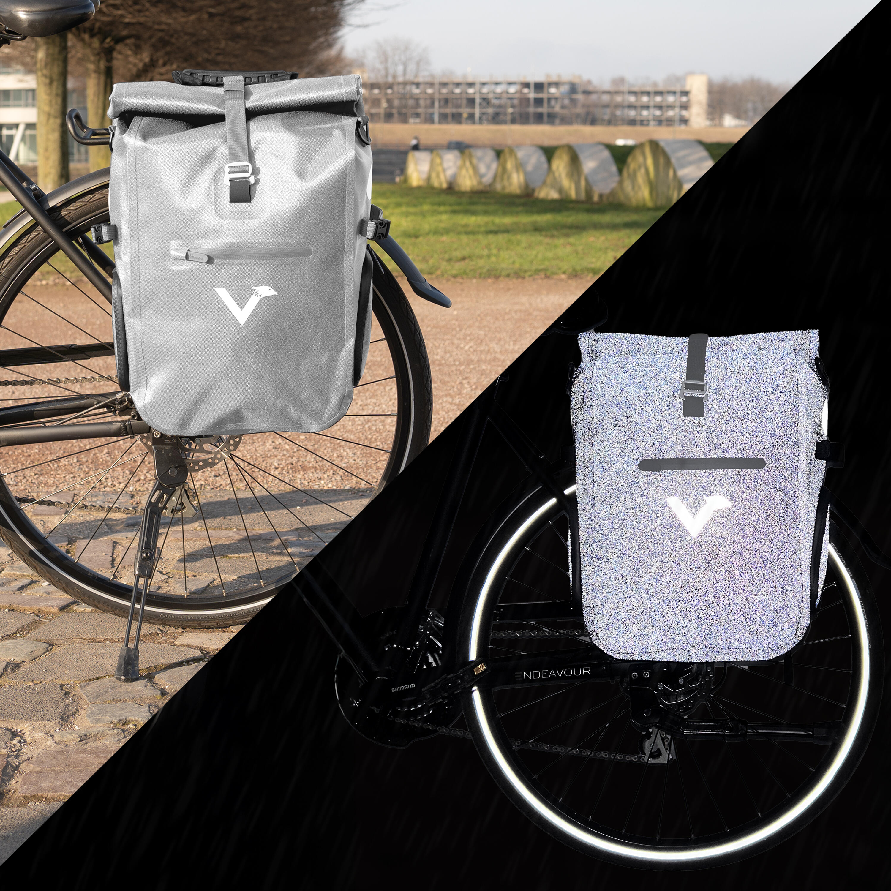 Sacoche velo porte bagages bikepacking, velo sac a dos etanche 23L 2/7