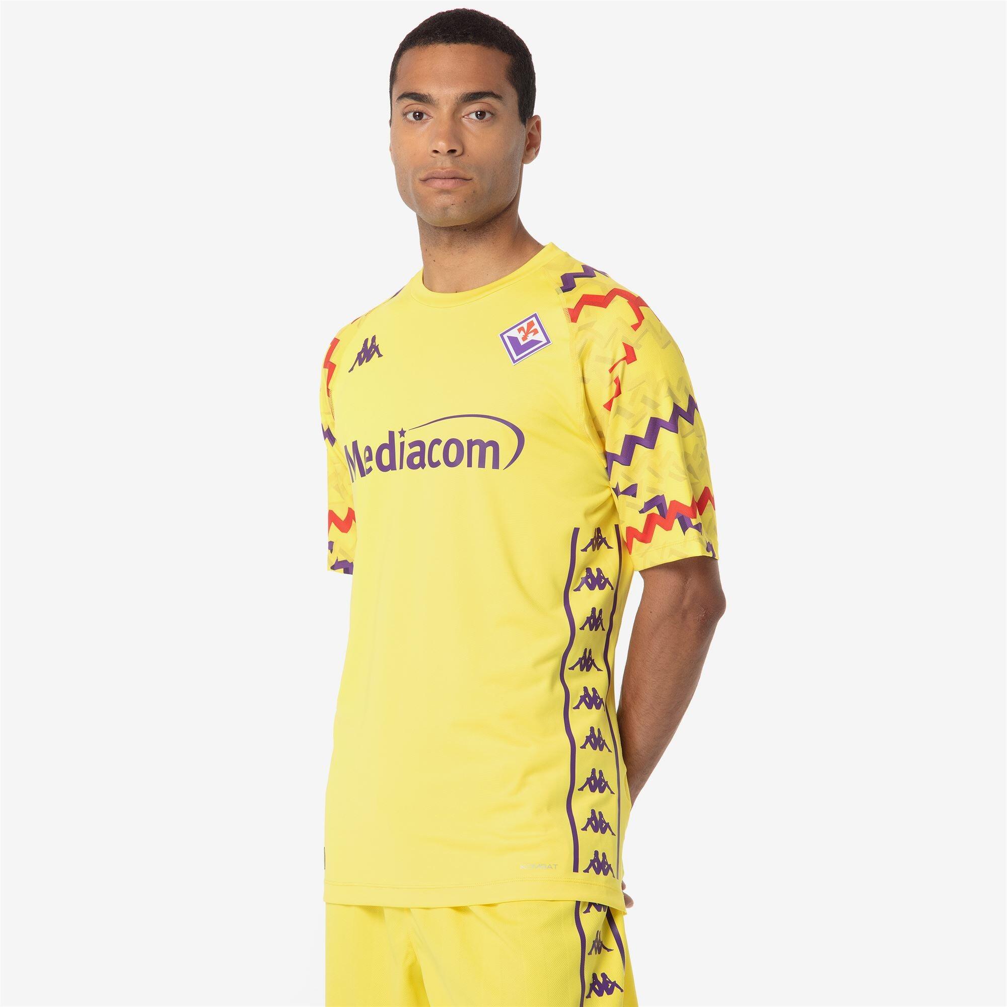 T-Shirt ACF Fiorentina da Uomo in Poliestere riciclato Giallo 6/7