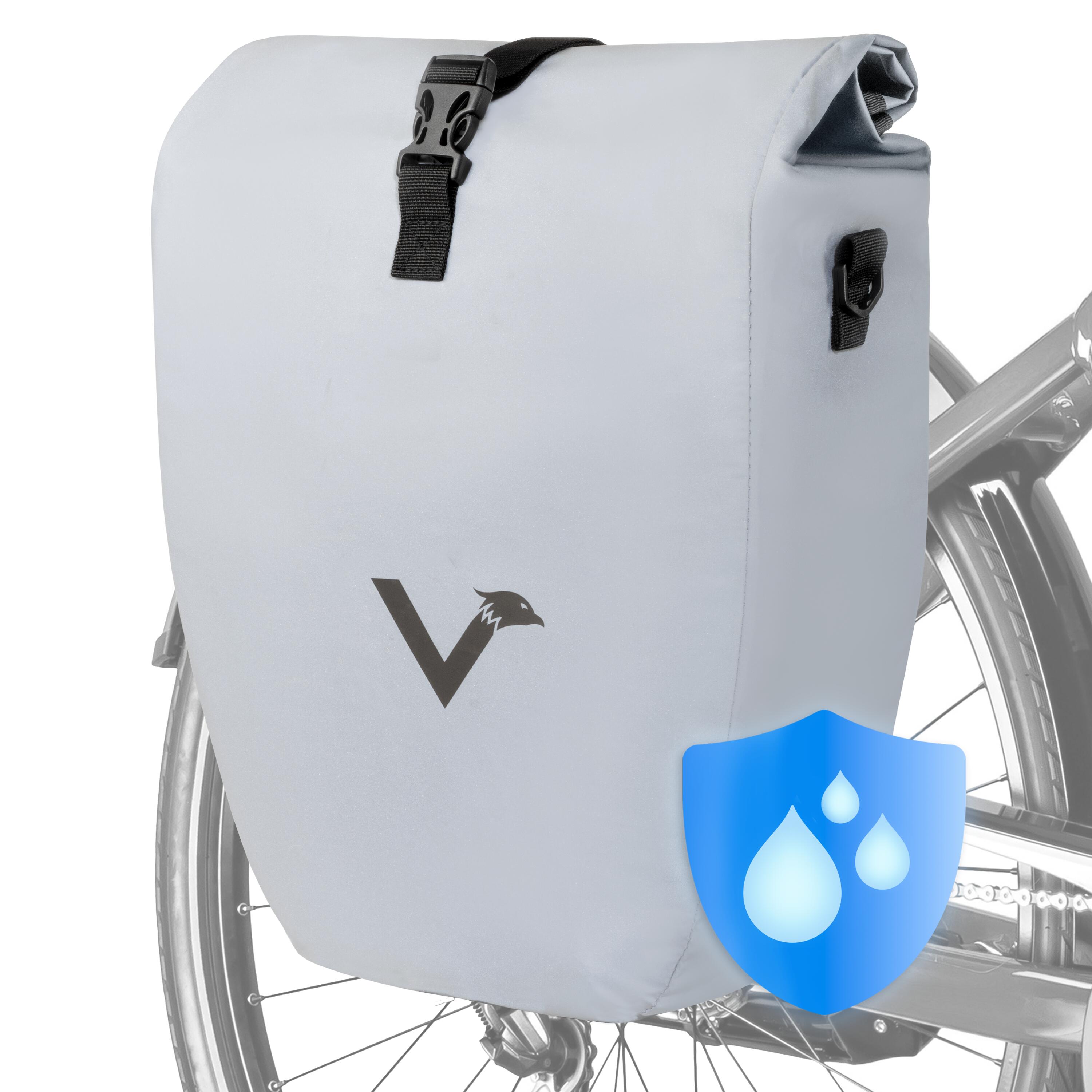 Alforge para bagageiro impermeável refletivo 20 l - valkbasic