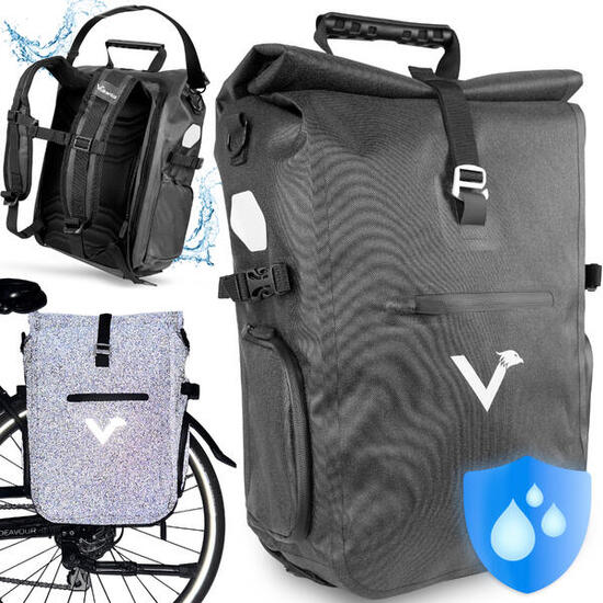 Sacoche velo porte bagages bikepacking, velo sac a dos etanche 23L
