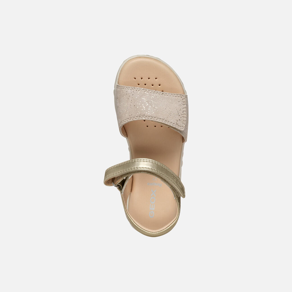 Sandały GEOX J SANDAL HAITI GIRL Beżowy 7/7