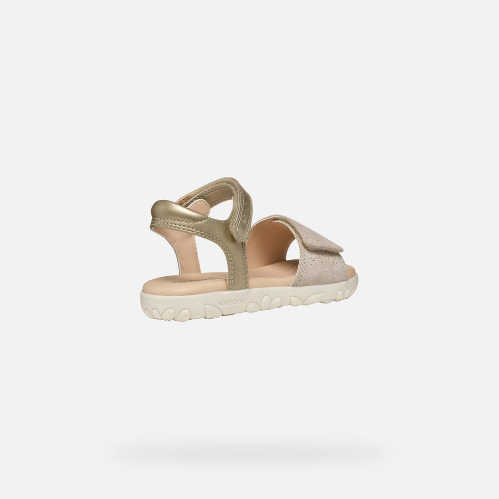 Sandały GEOX J SANDAL HAITI GIRL Beżowy 6/7