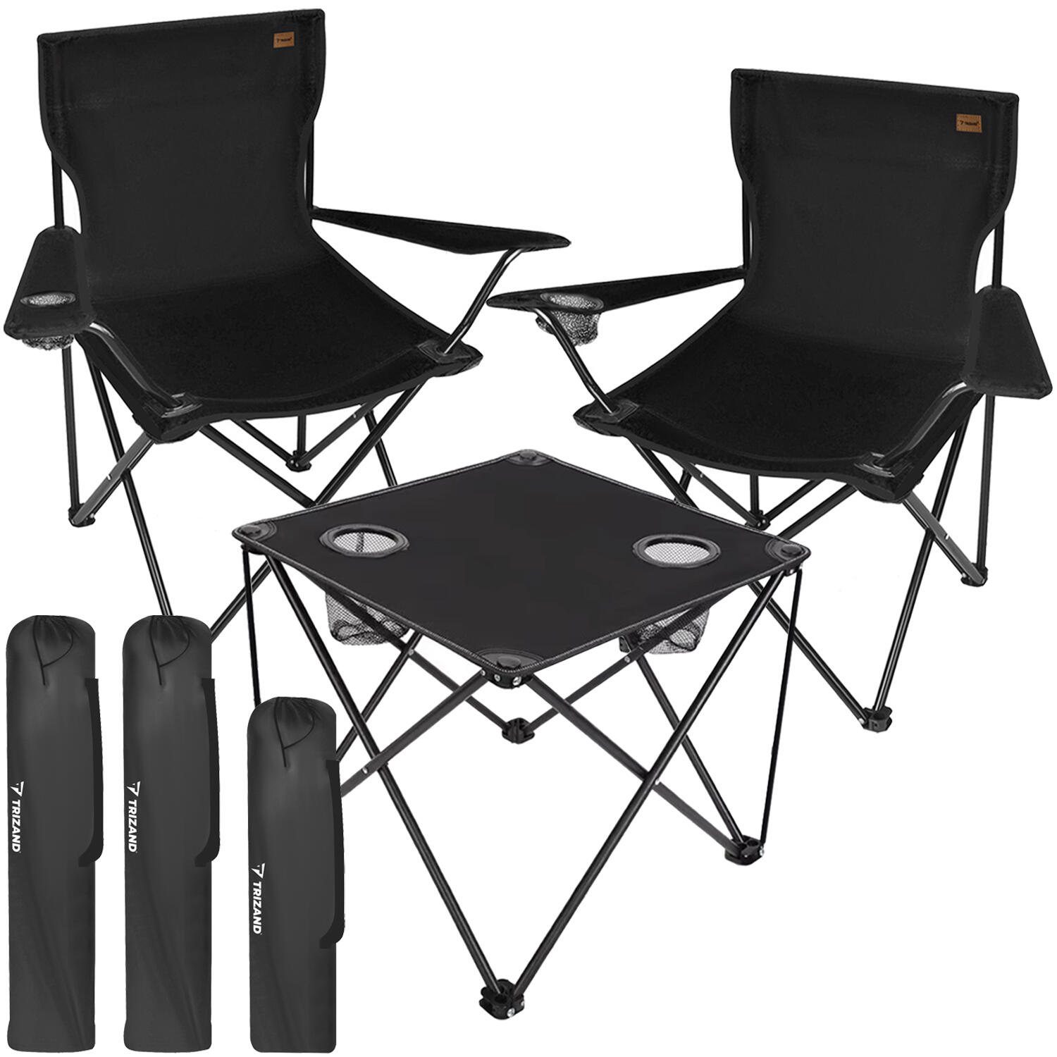 TRIZAND Sada CAMP FOLD CHAIRS 3+1
