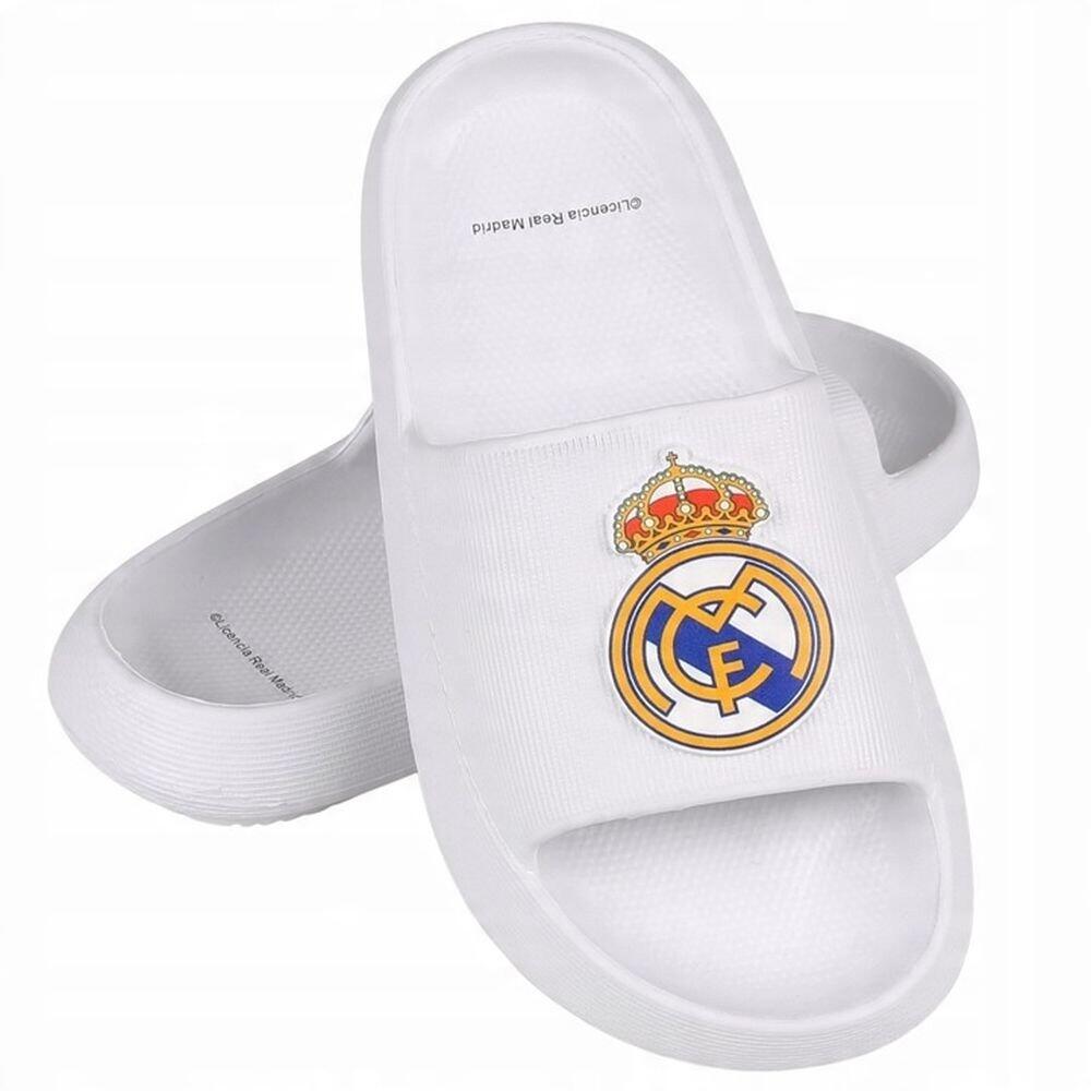 Real Madryt klapki junior beach pool flip flops white EVA białe 2/4