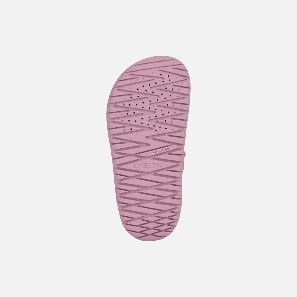 Sandales Fille J SANDAL FUSBETTO GI Rose Foncé/Lilas Clair 7/7