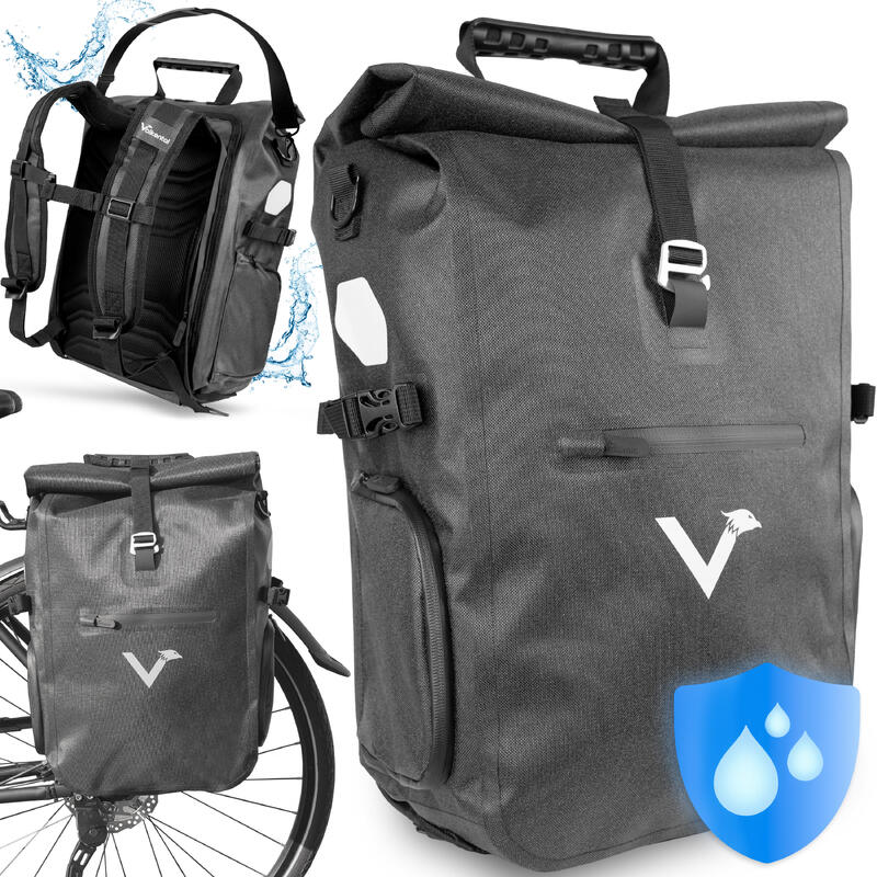 Alforge bagageiro com função mochila impermeável 23 L - ValkPro