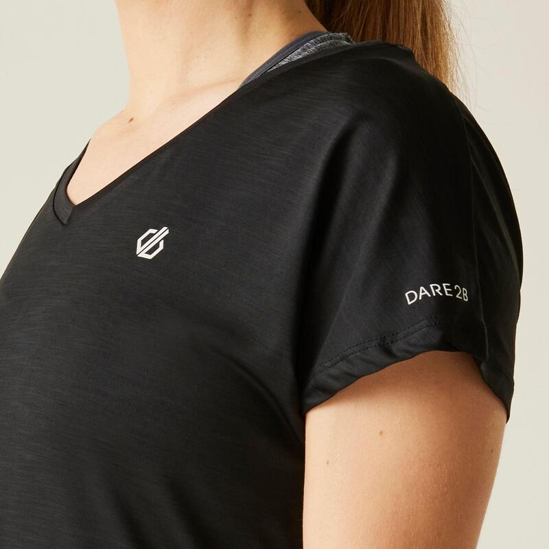 Wandershirt Vigilant Tee Freizeit Damen Black Ohne Atmungsaktiv DARE 2B