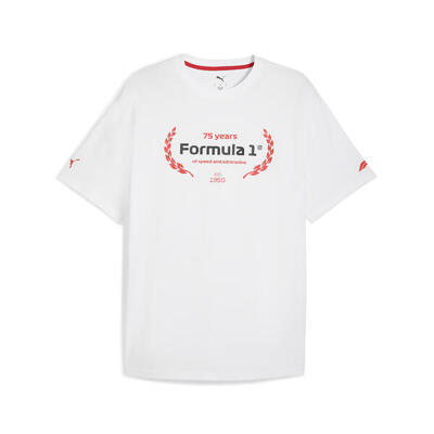 F1® essentials graphic t-shirt voor heren puma white