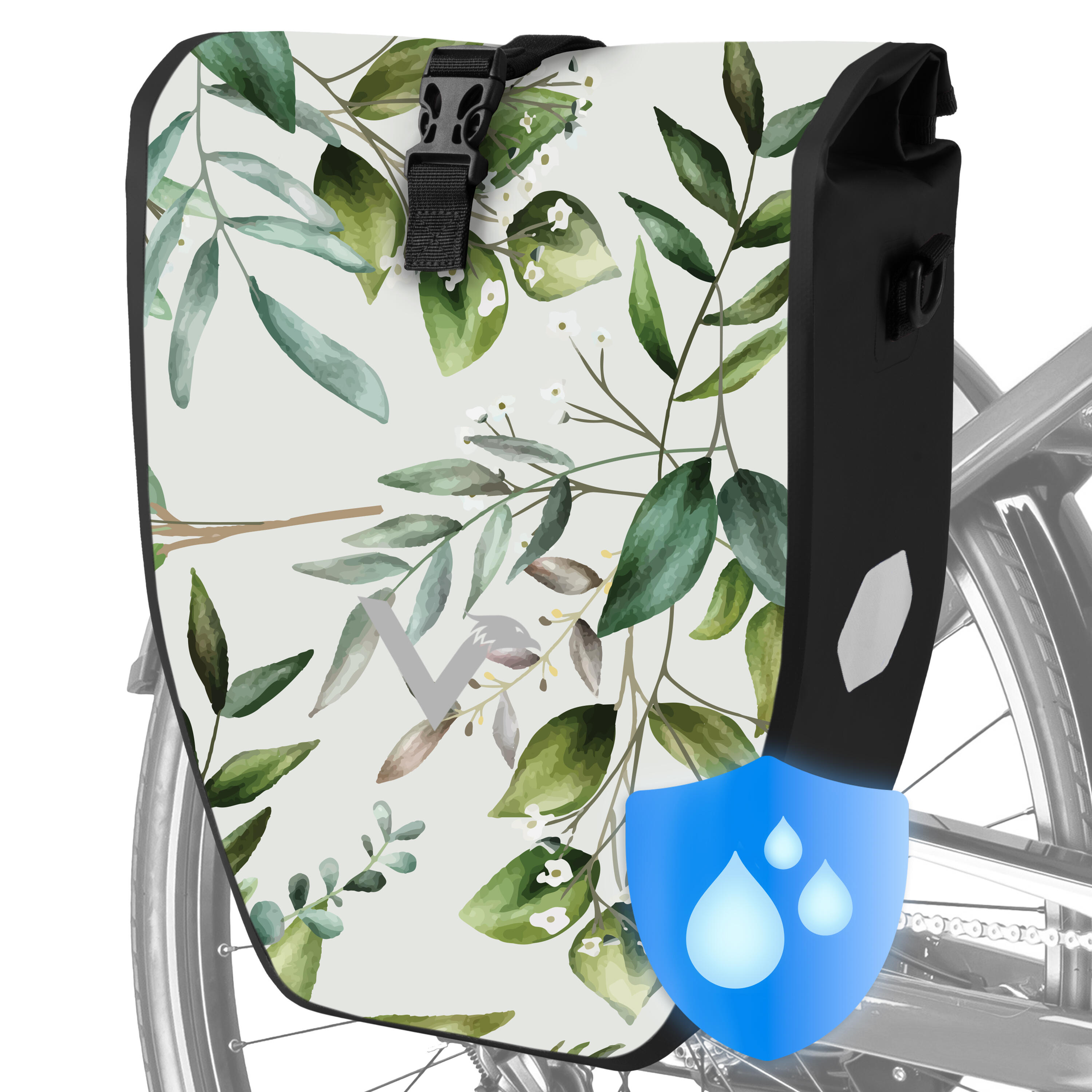 VALKENTAL Fahrradtasche Wasserdichte Gepäckträgertasche reflektierend & sicher 20L - Basic