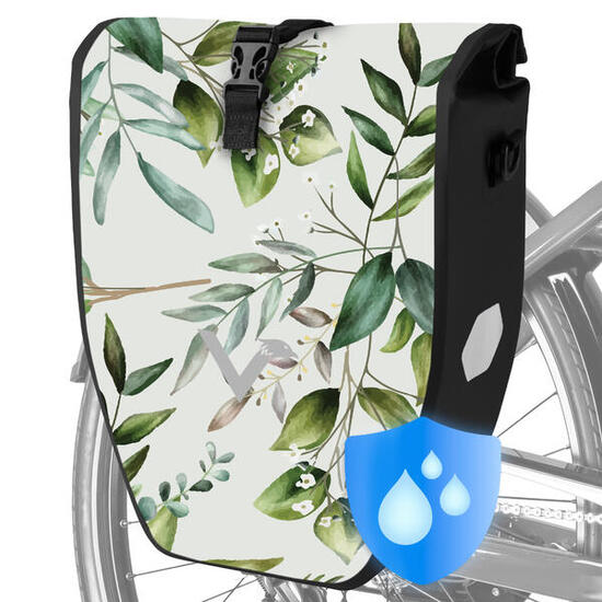 Borsa bici portapacchi impermeabile riflettente 20 L - ValkBasic