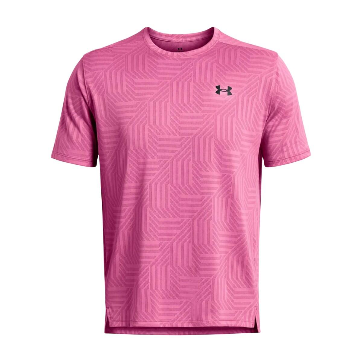 UNDER ARMOUR Mens Tech Geotessa Vent TShirt (Pink)