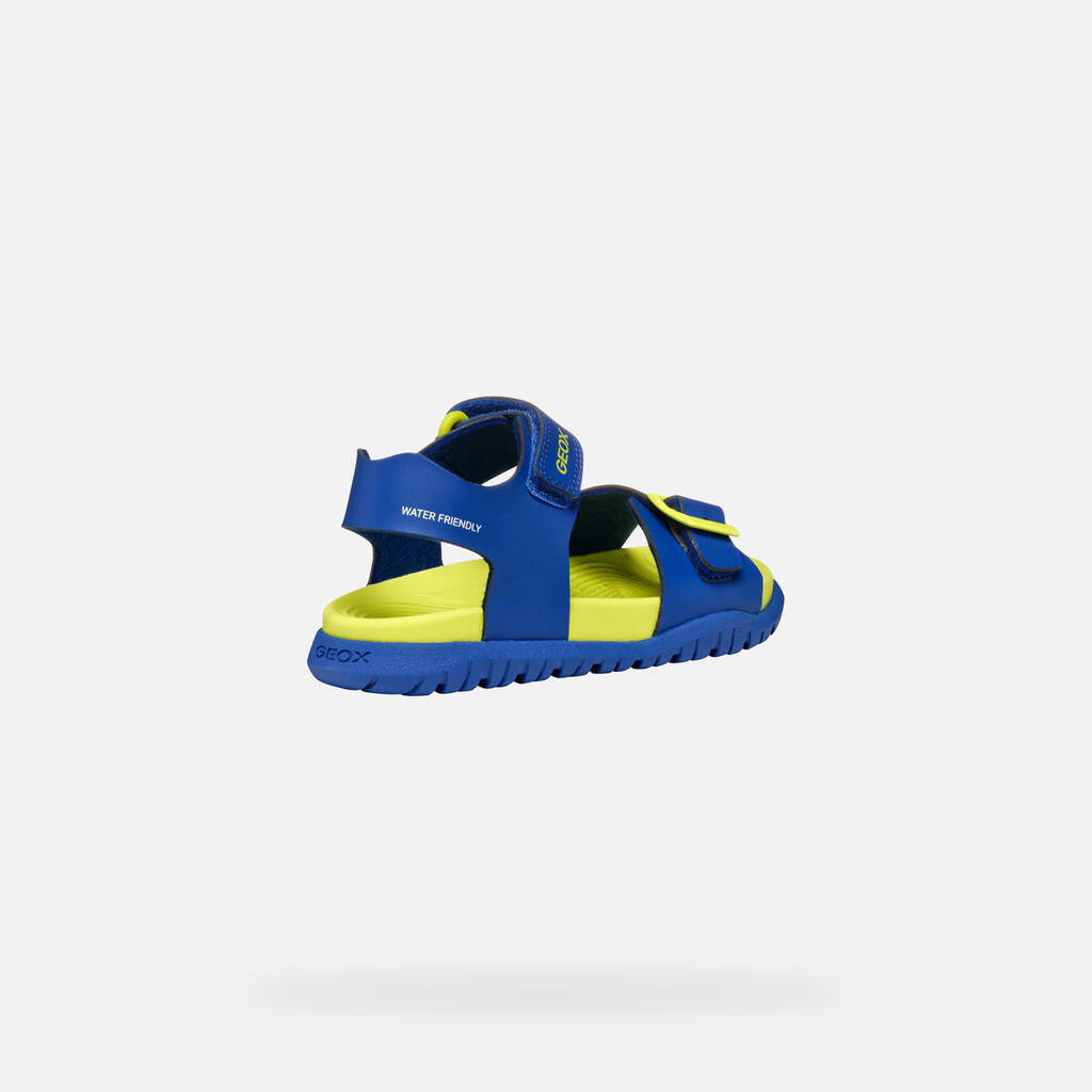 Sandales Garçon SANDAL FUSBETTO BOY Bleu Roi/Jaune Fluo 7/7