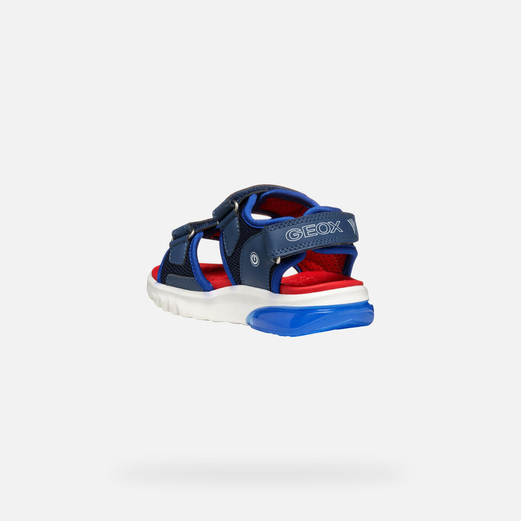 Geox Jongens J Android Boy sandaal, rood (navy red), 34 EU