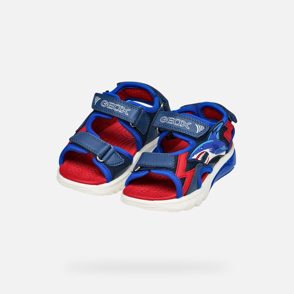 Sandały GEOX J SANDAL CIBERDRON B Niebieski 3/7