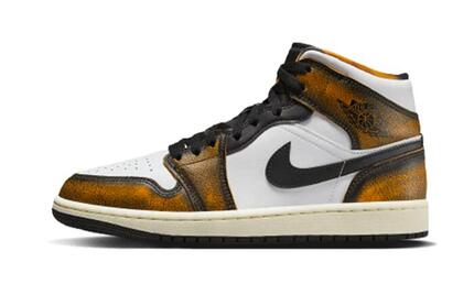Zapatillas Air Jordan 1 Mid SE Orange Wear-Away
