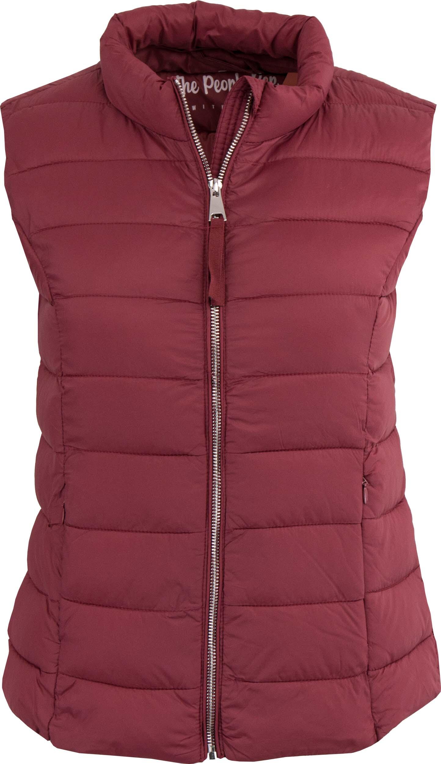 THE RUNNING REPUBLIC Colete Acolchoado Feminino Havera Bordeaux XL - Elegância e Conforto