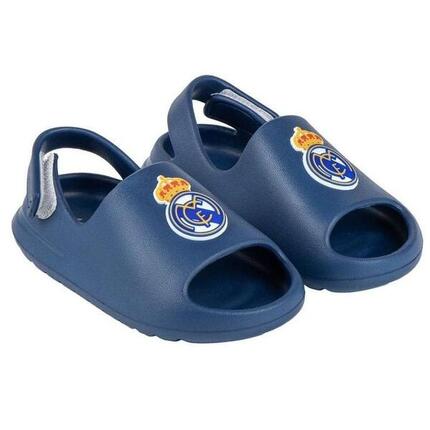 Chanclas Pala Con Velcro Real Madrid Azul Marino Niño