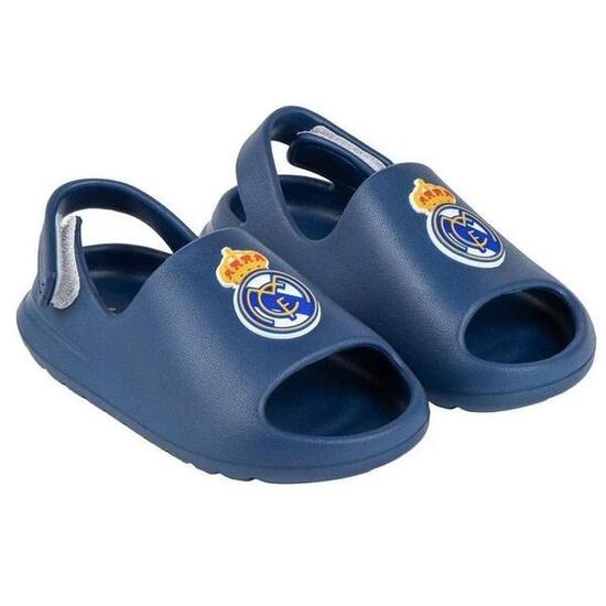 Chanclas Pala Con Velcro Real Madrid Azul Marino Niño