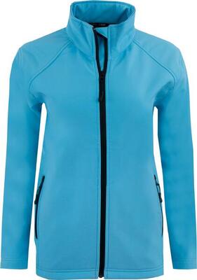 Turquoise dames softshell jas 2xl - winddicht & ademend