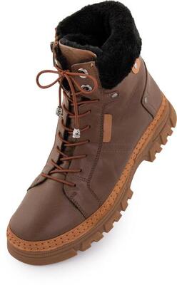 Leren winterlaarzen voor dames nell 207 praline - maat 37
