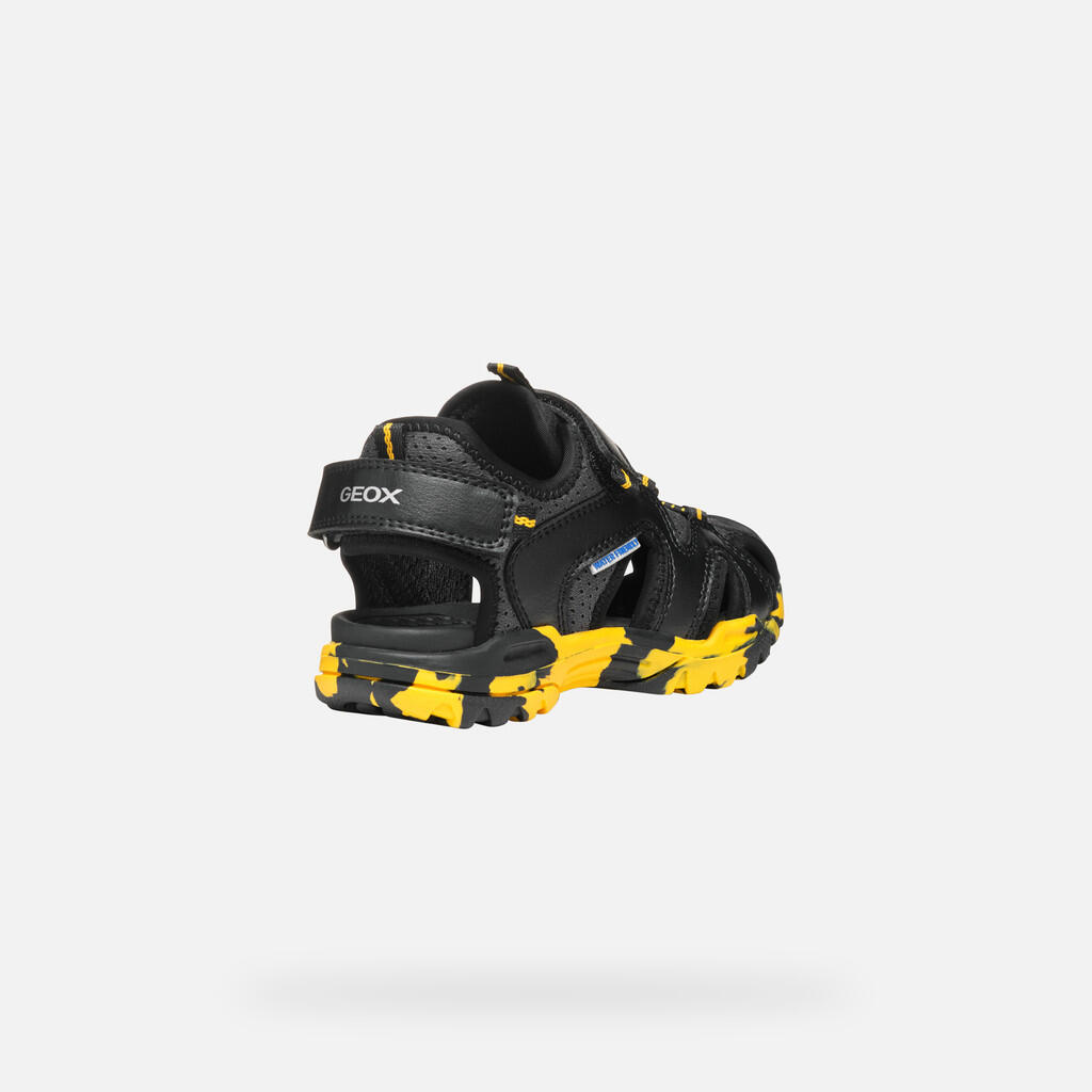 Sandales Garçon JR BOREALIS Noir/Jaune 6/7