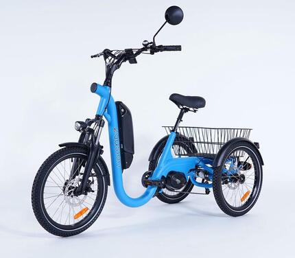 Tricycle adulte électrique EVASION moteur pédalier 95Nm - SEPARABLE