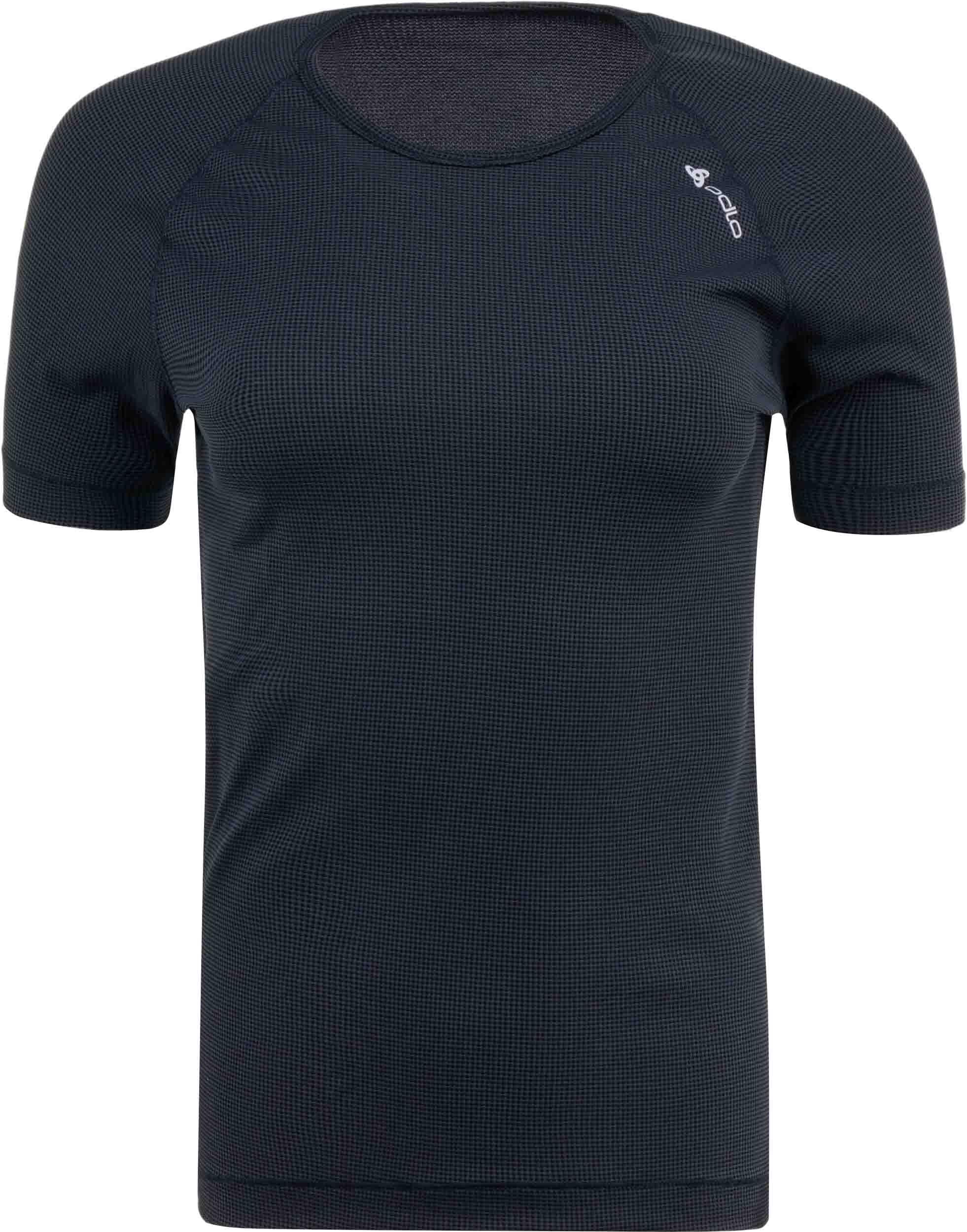ODLO Camiseta térmica feminina ODLO Crew Neck Cubis Preto