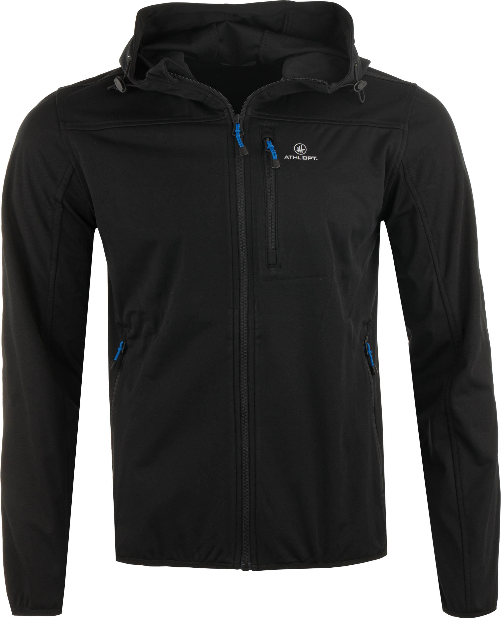 ZUMBA WEAR Herren Softshelljacke Athl. DPT Agar Schwarz - Winddicht und Atmungsaktiv