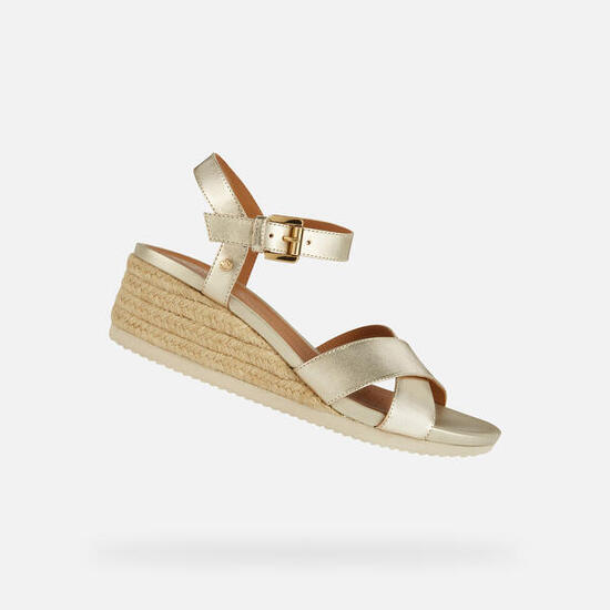 Sandales Femme ISCHIA CORDA WOMAN Or Clair