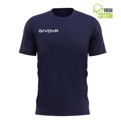 Givova Marineblaues Baumwoll-T-Shirt 3XL für Männer