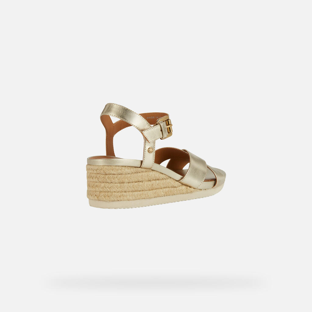 Sandales Femme ISCHIA CORDA WOMAN Or Clair 7/7