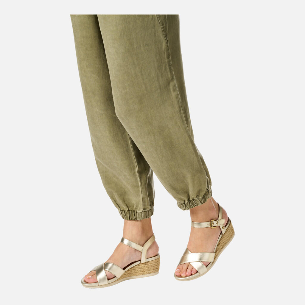 Sandales Femme ISCHIA CORDA WOMAN Or Clair 3/7