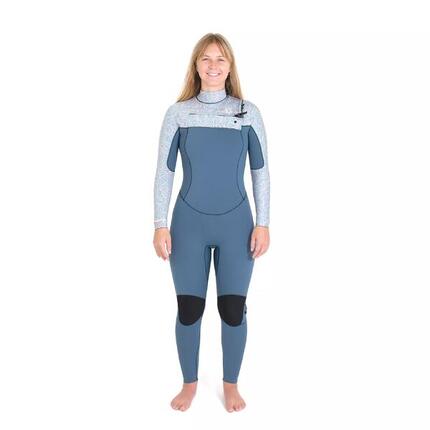 Damen Neoprenanzug - Surf'n'Lifesaving Chest Zip 4/3, blau