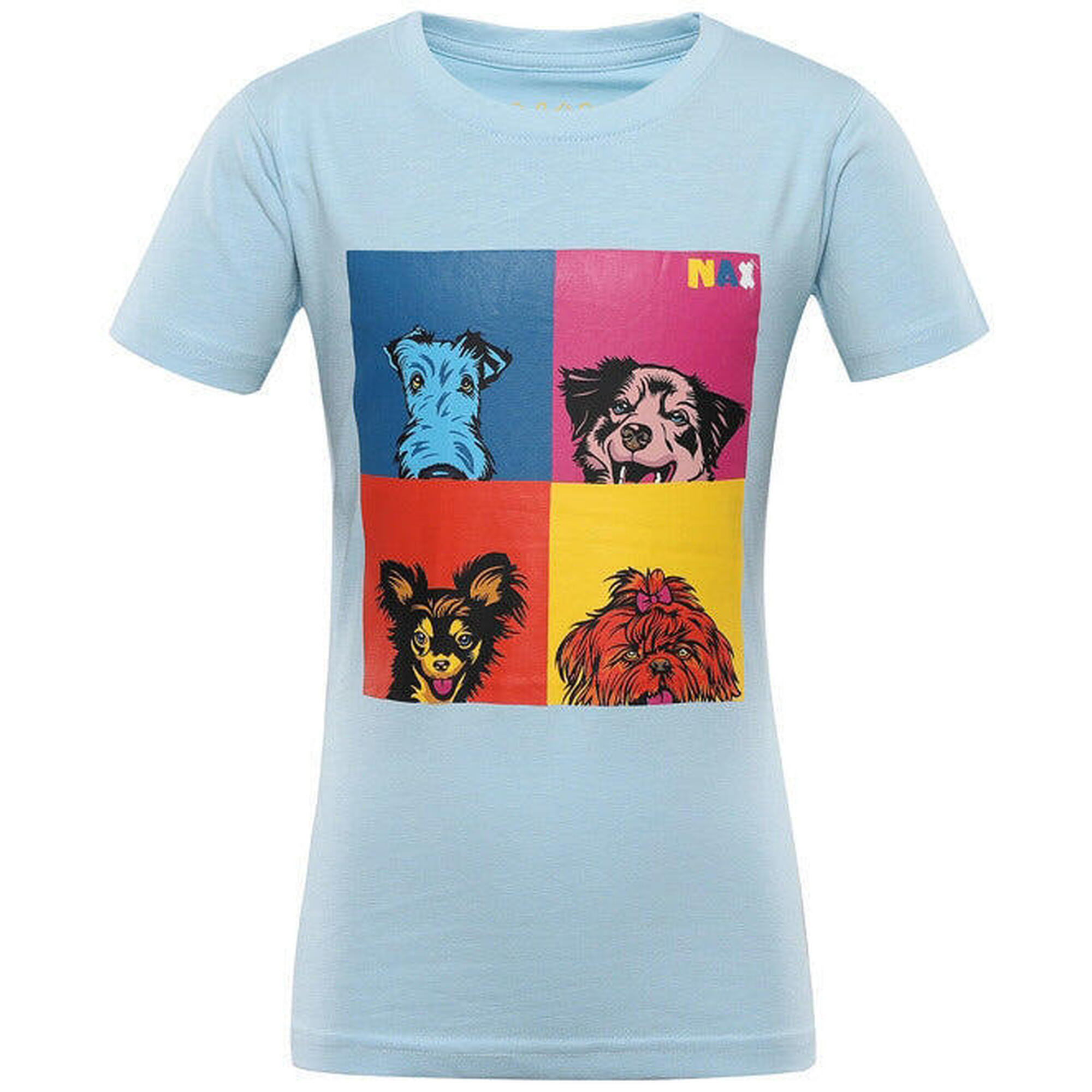 T-shirt Dziecięcy Nax Zaldo 116-122 z Miękkiej Bawełny i Żywego Nadruku