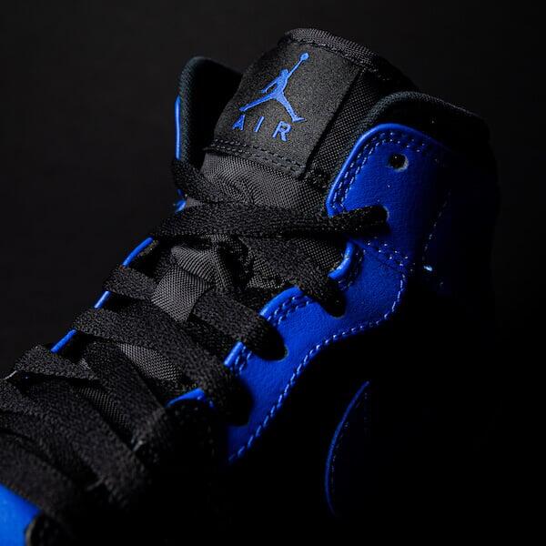 Air Jordan 1 Mid Hyper Royal Tumbled Leather 6/6