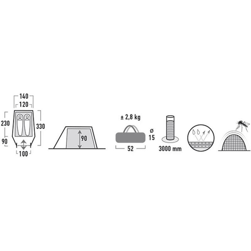 Tenda Campismo High Peak Kite 2 - 2 Pessoas