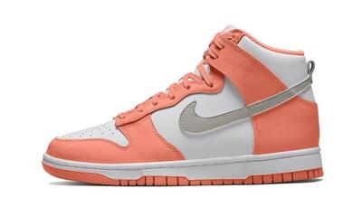 Sportschoenen dunk high salmon grey